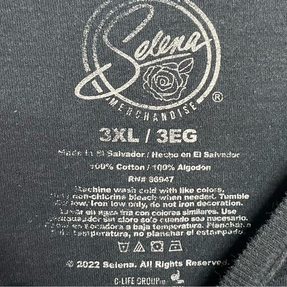 5 for $25🔥Selena Queen of Cumbia Black T-Shirt 3XL - Picture 5 of 6